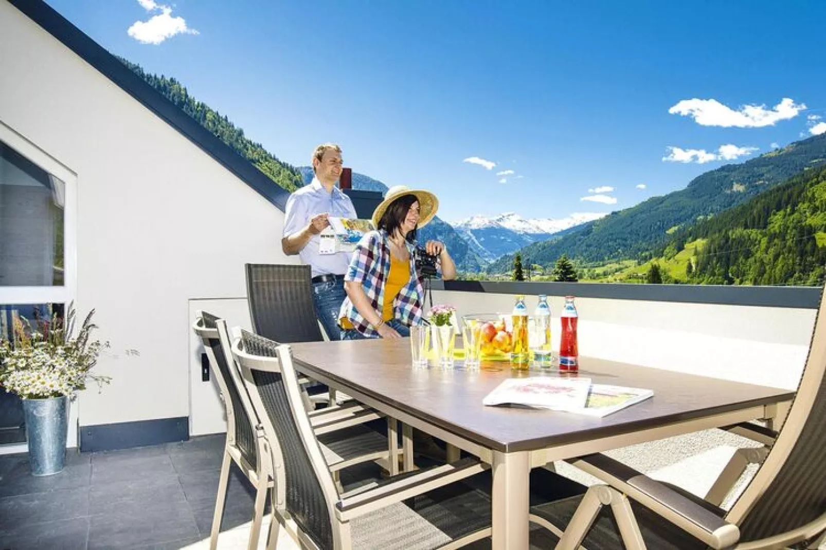 Apartments Bergparadies, Dorfgastein-Penthouse, 100 qm-Terras