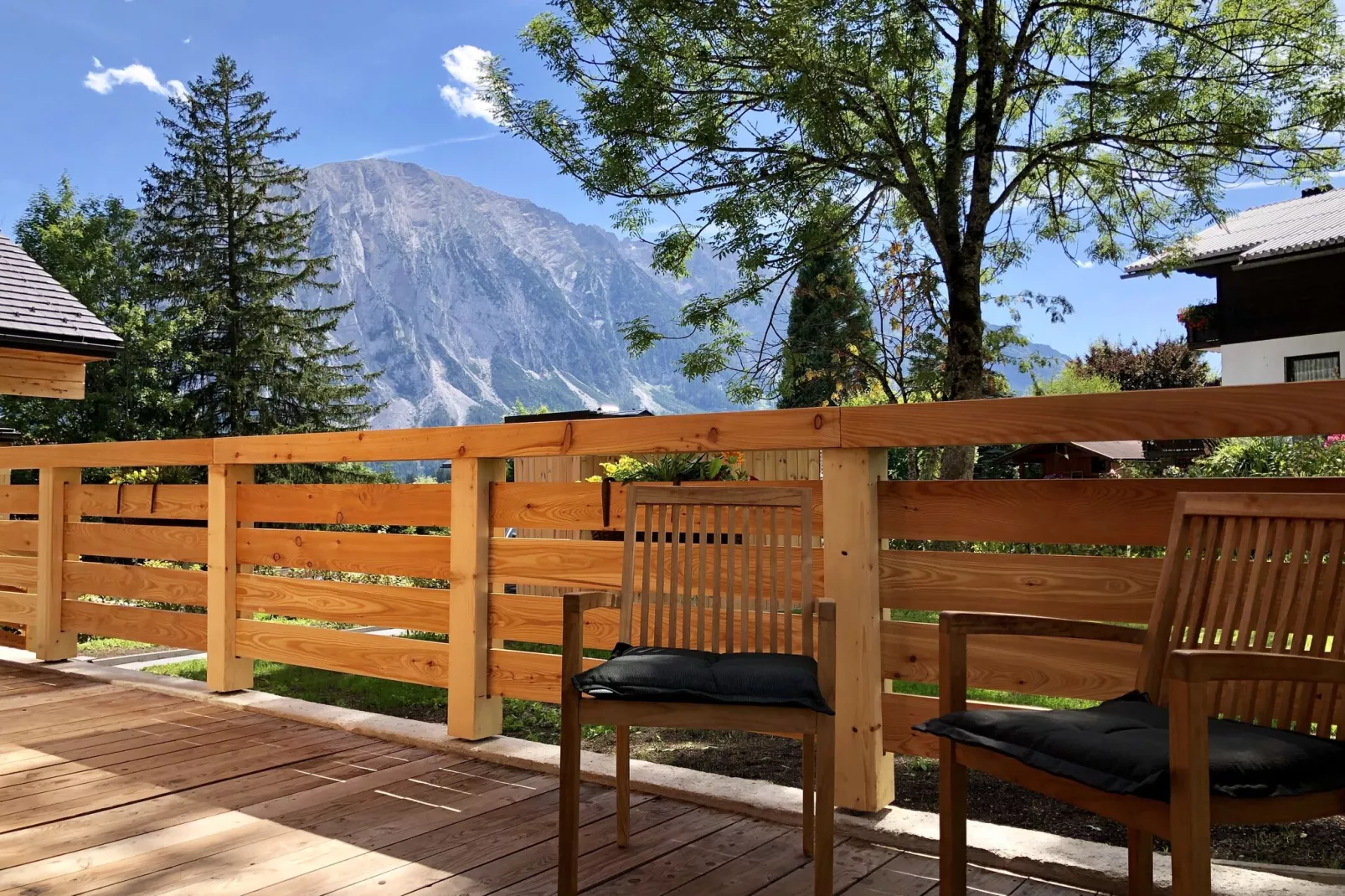 Holzchalet Tauplitz - Uitzicht zomer