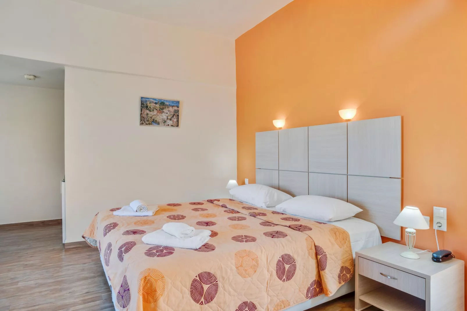 Gezellige studio op Lesbos met zwembad-Slaapkamer