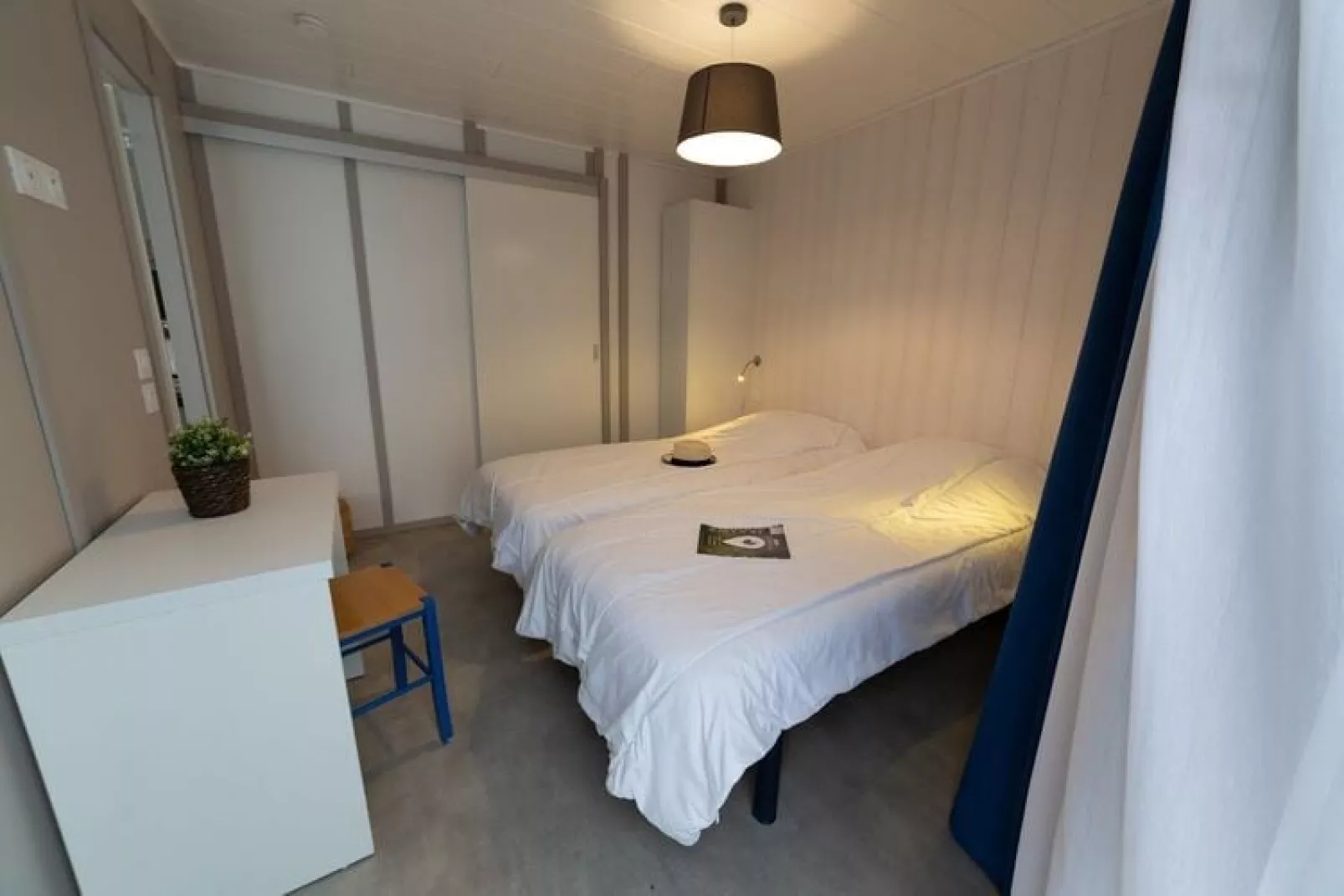 4-persoons halfvrijstaande bungalow, La Côte Normande-Slaapkamer