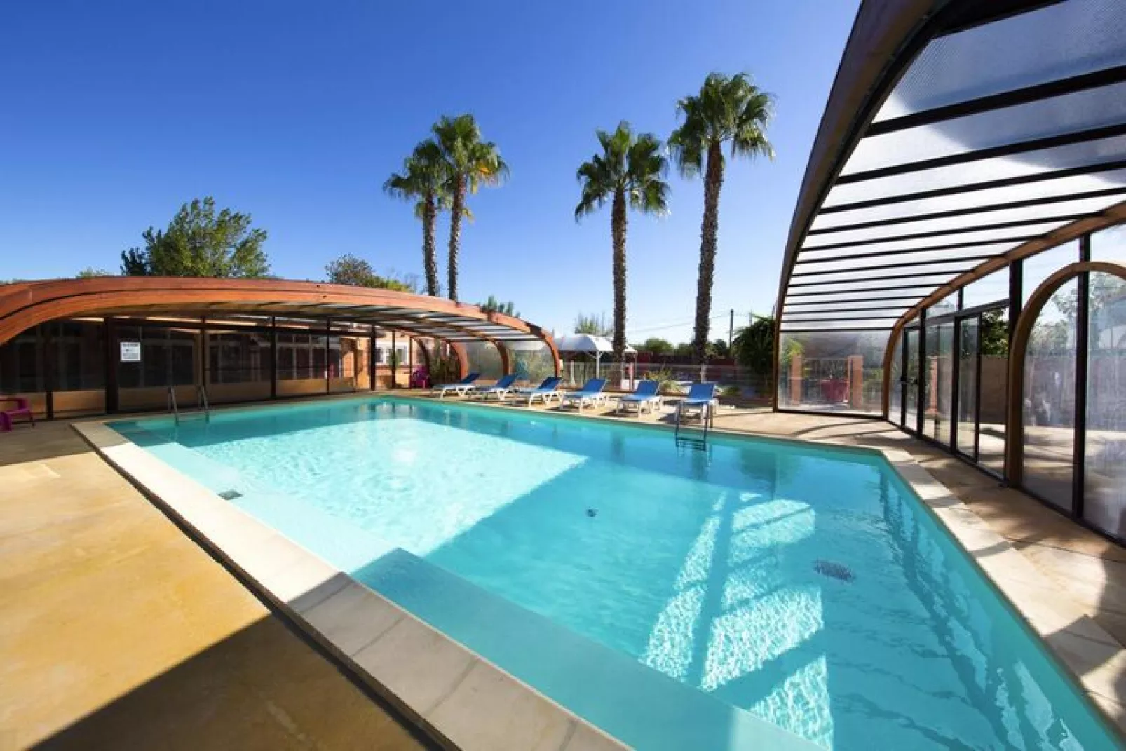Camping L'Air Marin Vias-Plage  Mobilhome Acapulco 2CH-Zwembad