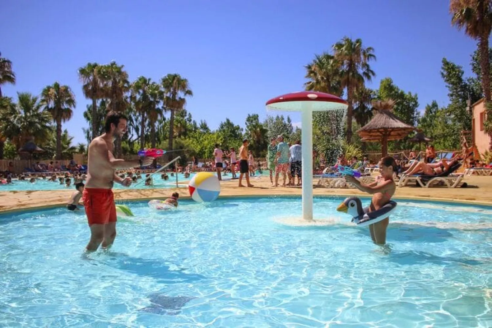 Camping L'Air Marin Vias-Plage  Mobilhome Acapulco 2CH-Zwembad