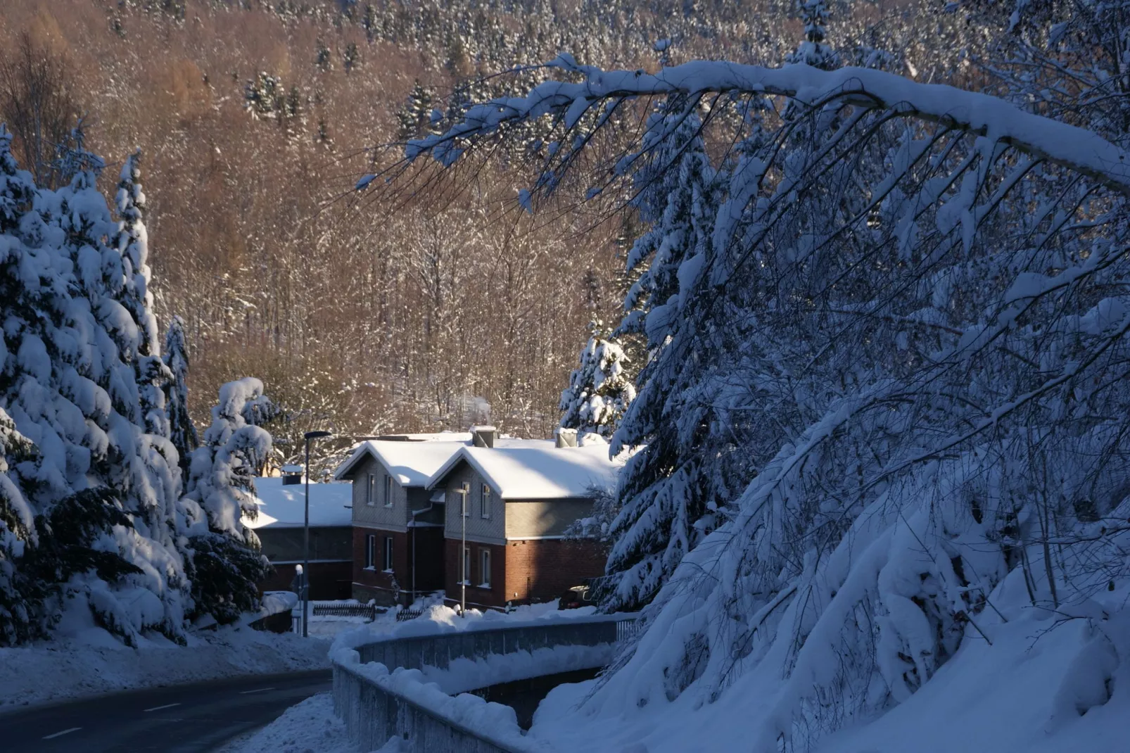 Ferienhaus Rechenberg Bienemuhle-Exterieur winter