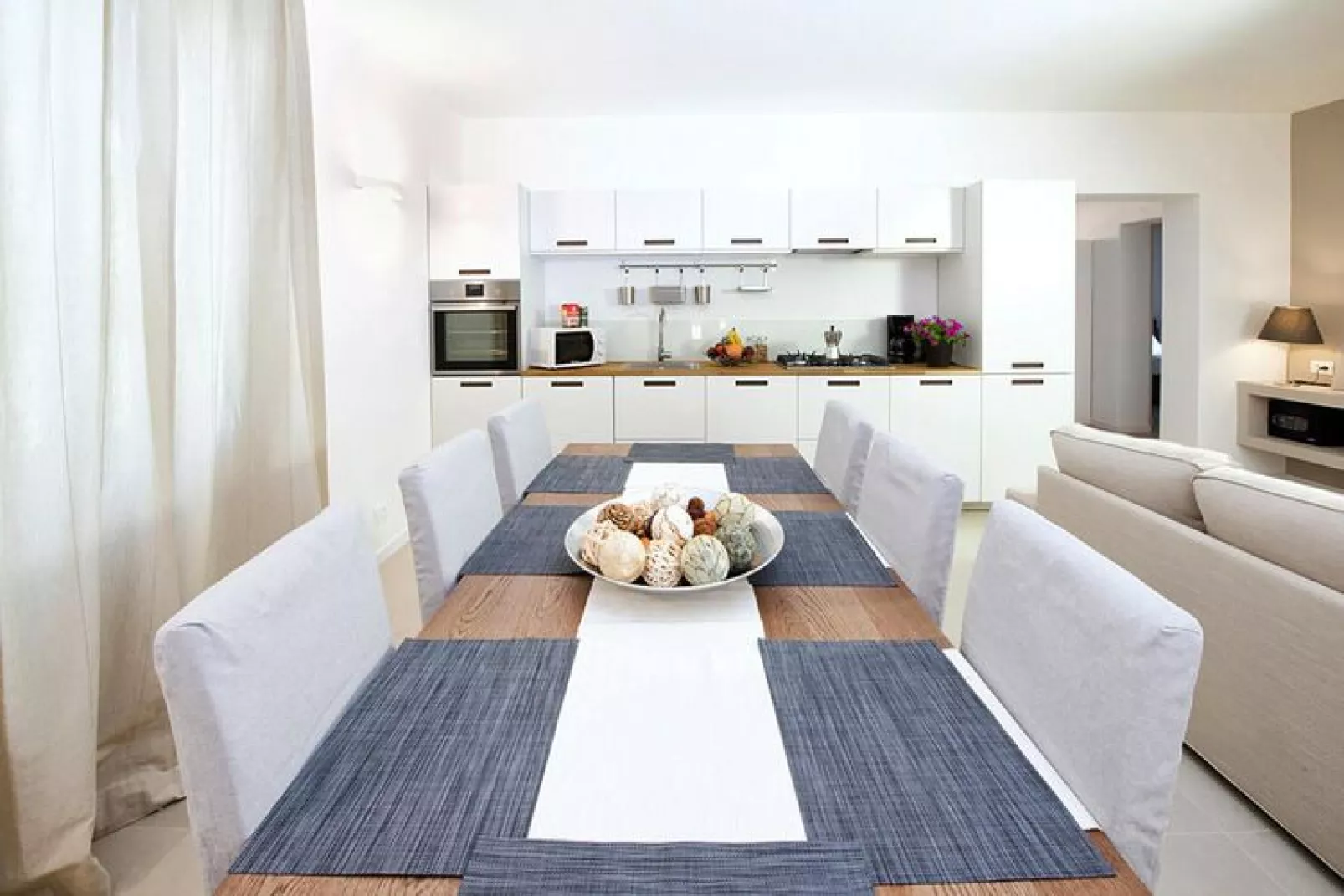 Apartment Limone Residence Nautic Resort San Carlo Gargnano-Quadrilo 110qm-Woonkamer
