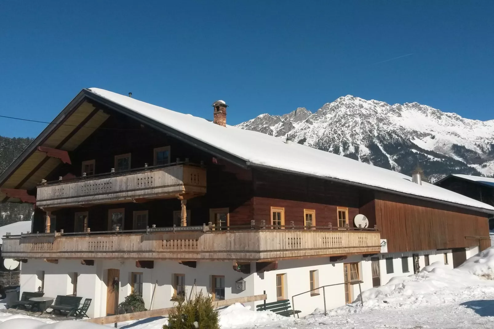 Ferienhaus am Wilden Kaiser-Exterieur winter