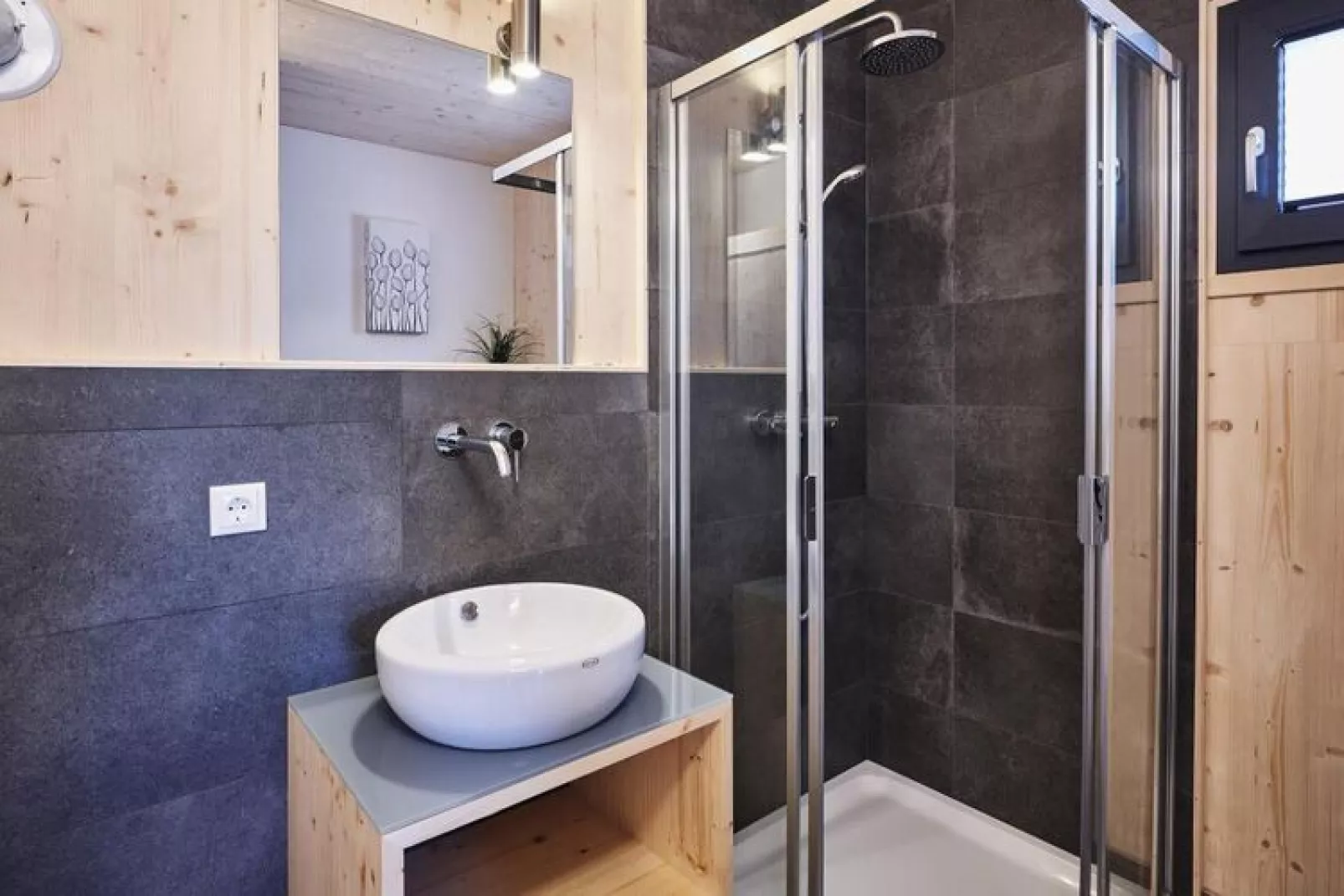 Chalets Bergeralm, Steinach am Brenner-Wellness Chalet XL - 10 Personen-Badkamer