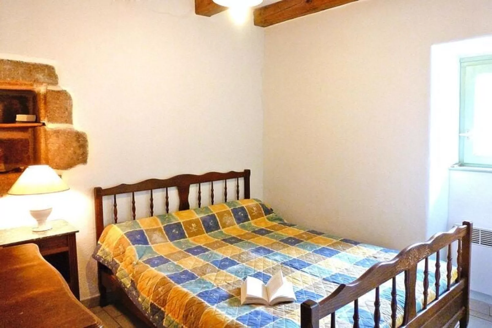 Steinhaus in Chambonas / La Grange-Slaapkamer