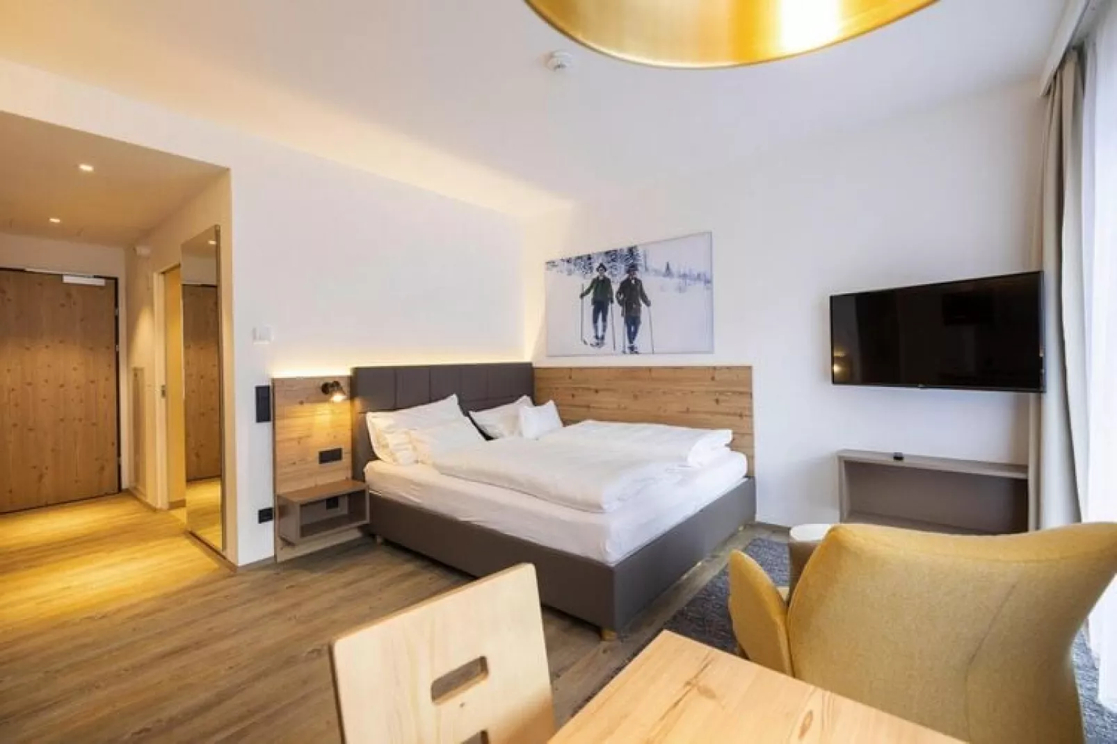 Appartement in Hinterstoder met parkeerplaats-Slaapkamer