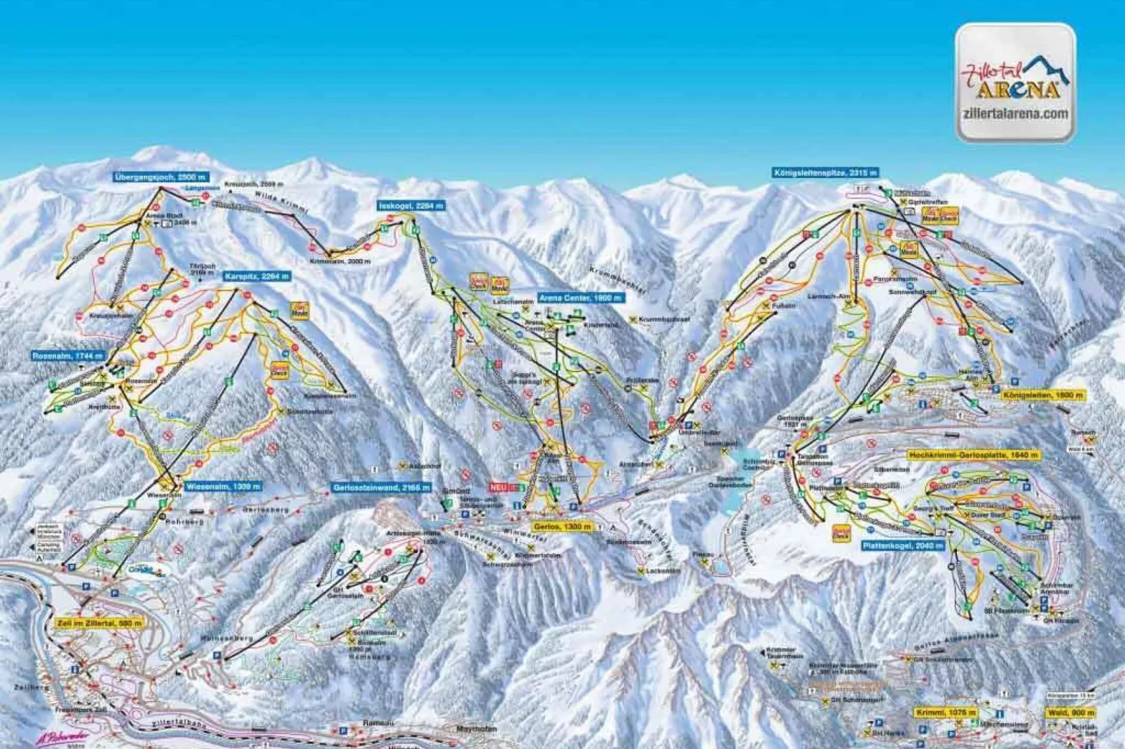 Chalet Bergerblick Zillertal Arena-Gebied winter 5km