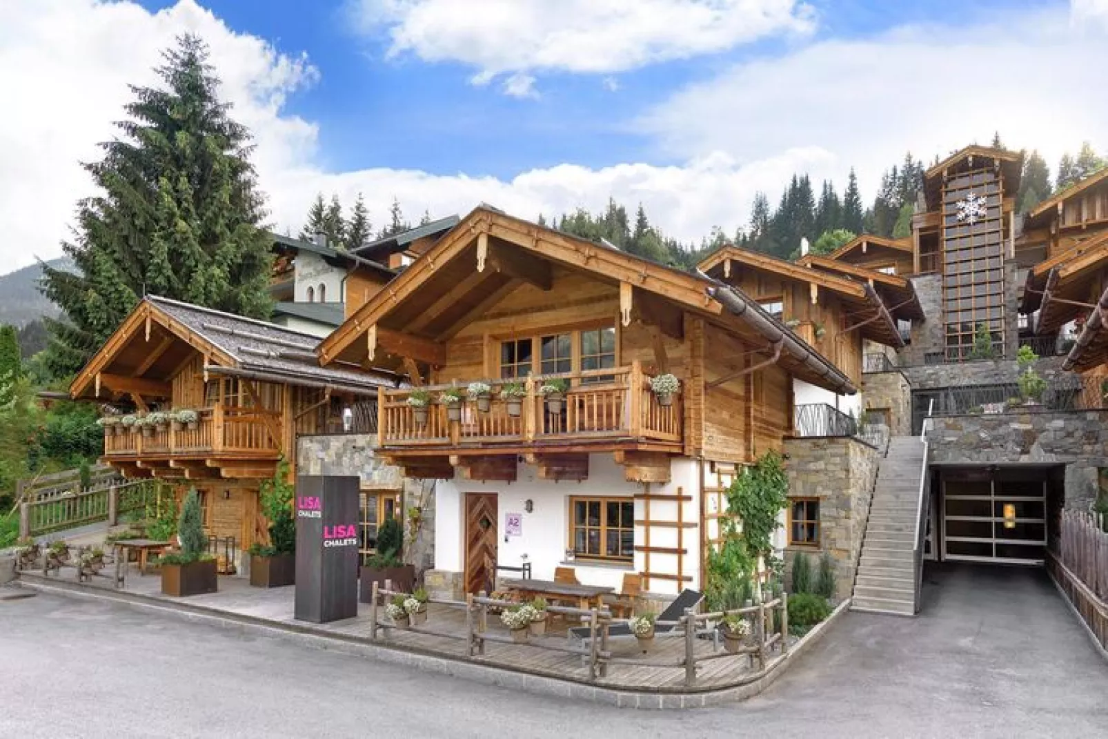 Lisa Chalets 6 Personen-Buitenkant zomer