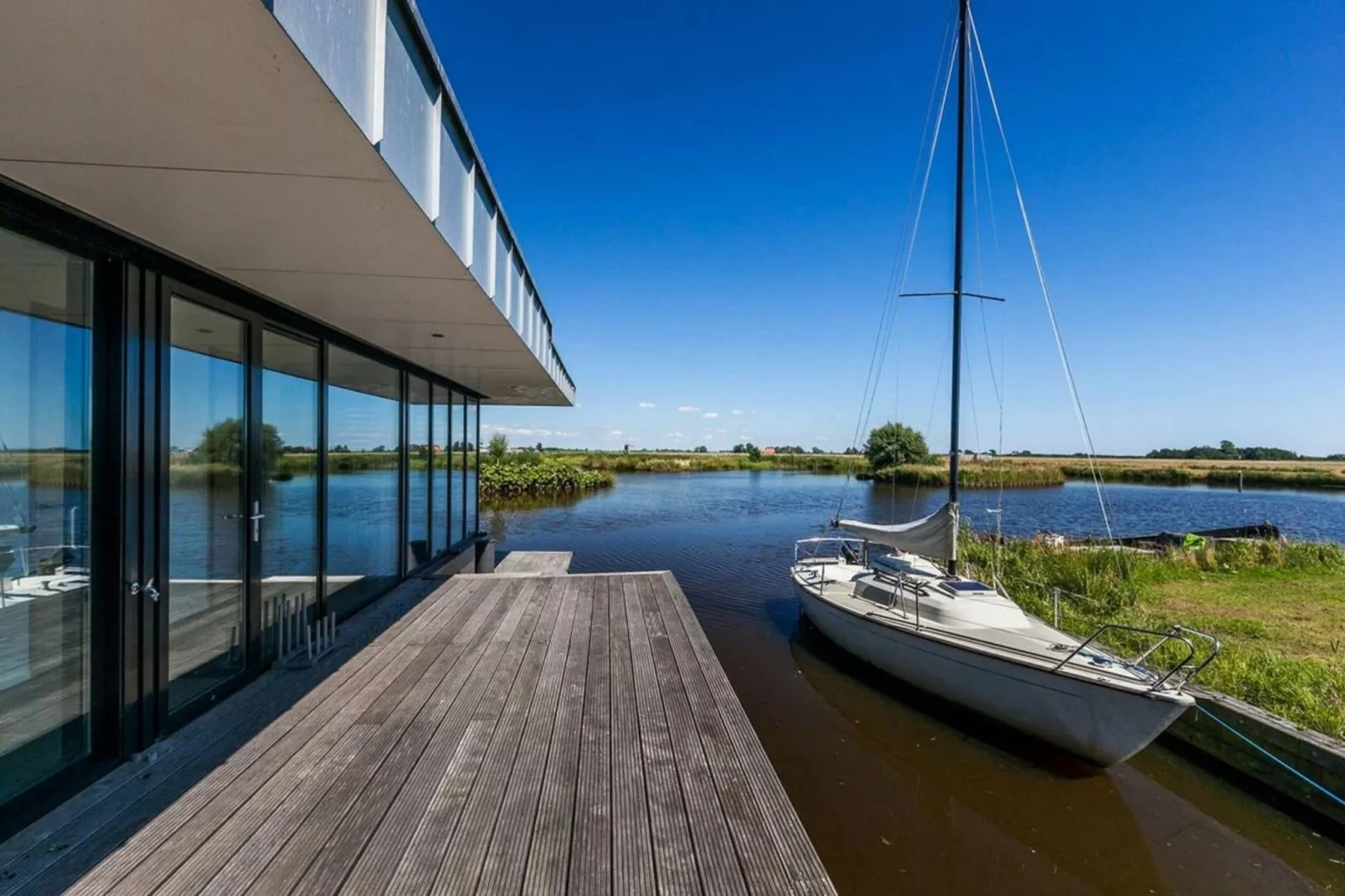 Watervilla de Blauwe Reiger-Tuinen zomer