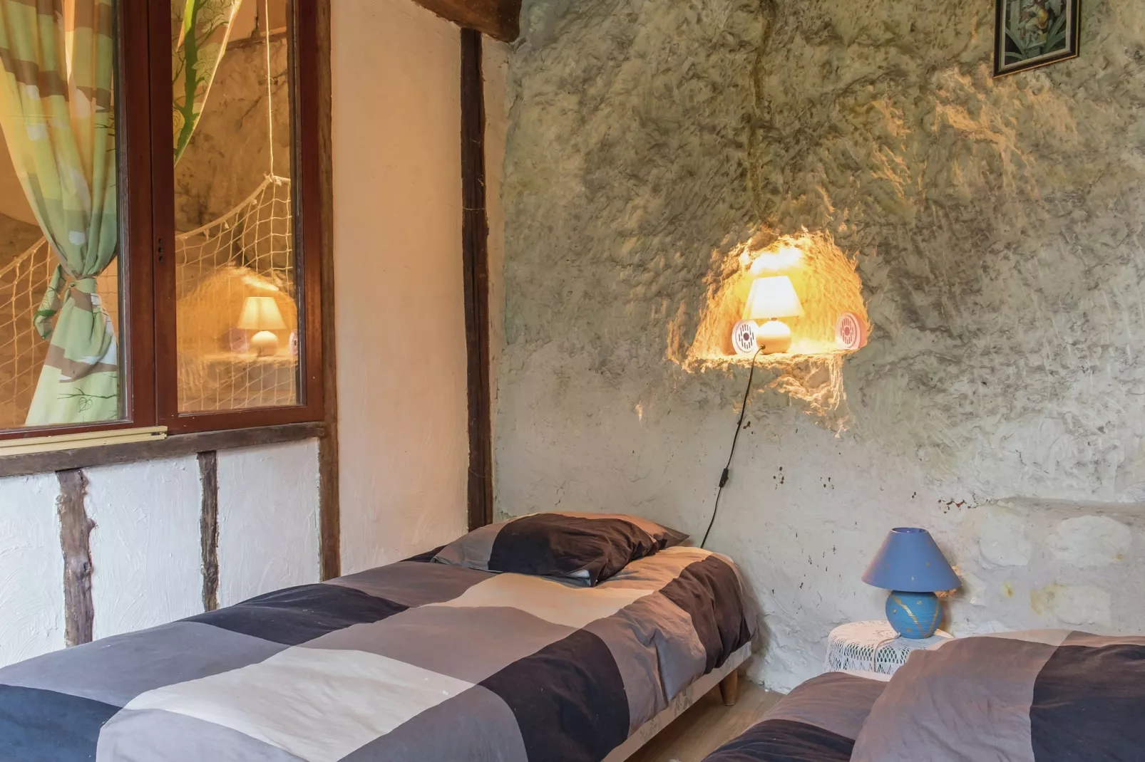 Maison troglodyte - La Tour-Slaapkamer