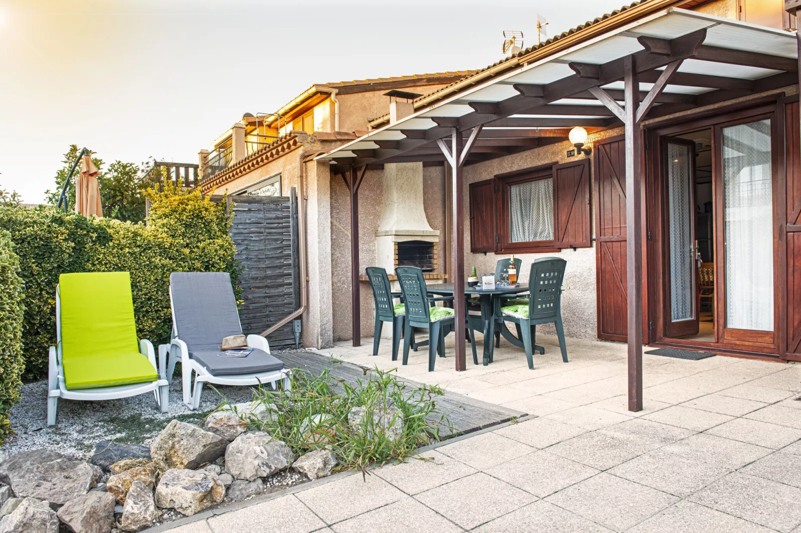 Domaine Les Tamaris et Les Portes du Soleil Portiragnes // Maison confort 3 chambres 7 pers-Terrasbalkon