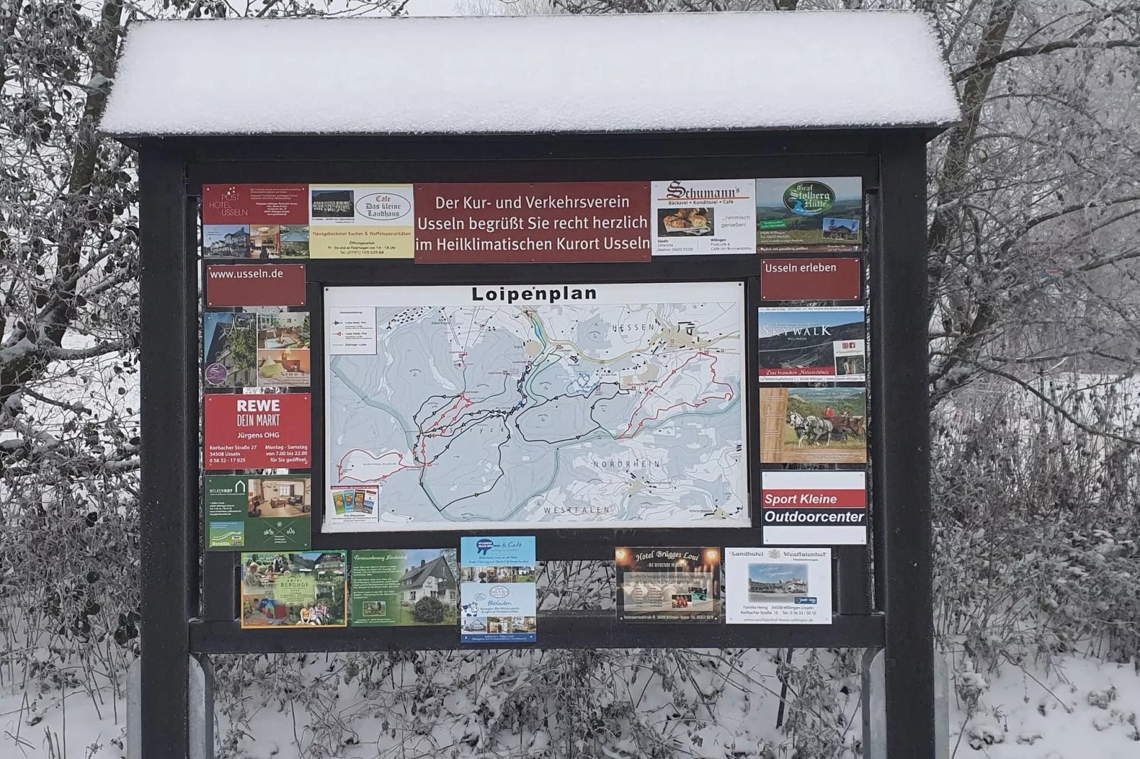 Brouwer Ferienhaus-Gebied winter 1km