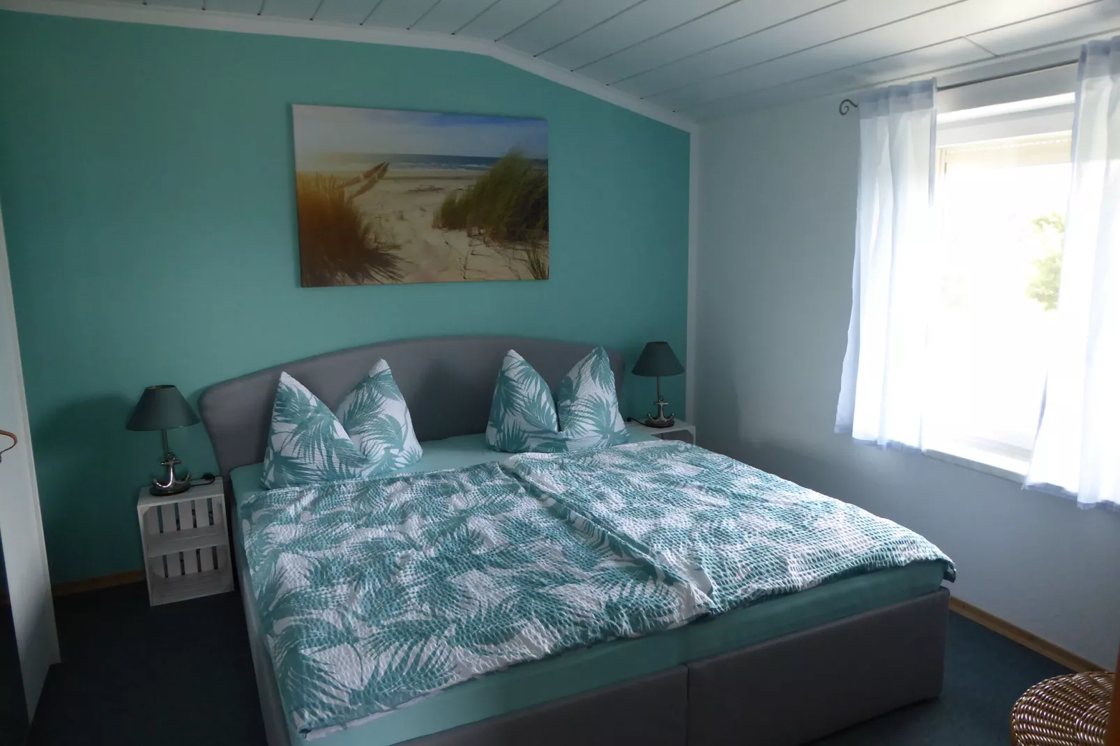 Ferienwohnung mit Fernblick-Terrasse-Slaapkamer