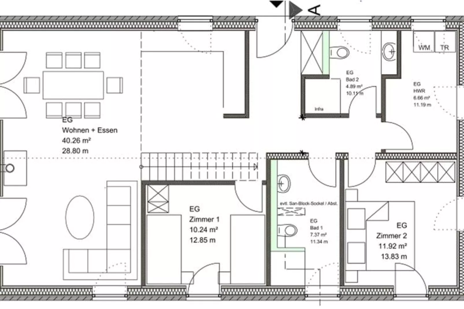 Schlagsdorf Familienbungalow - Achter de Schmeed-Plattegrond