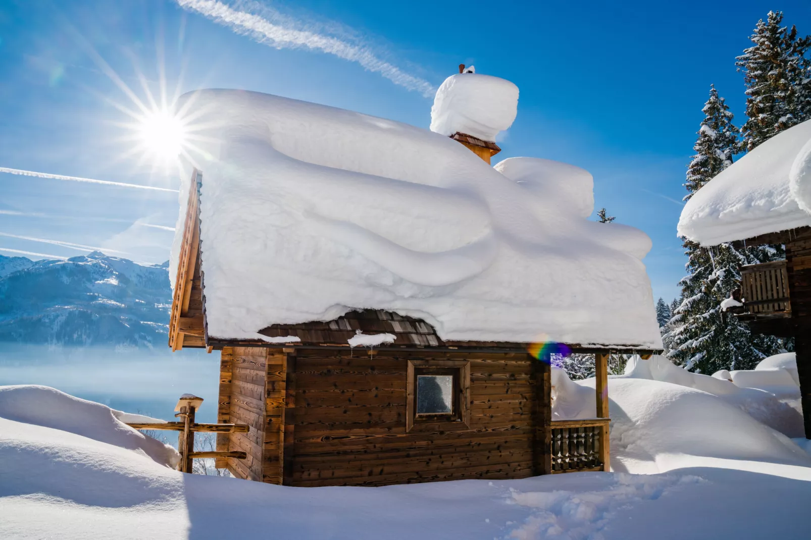Oberholzlehen Hütte-Exterieur winter