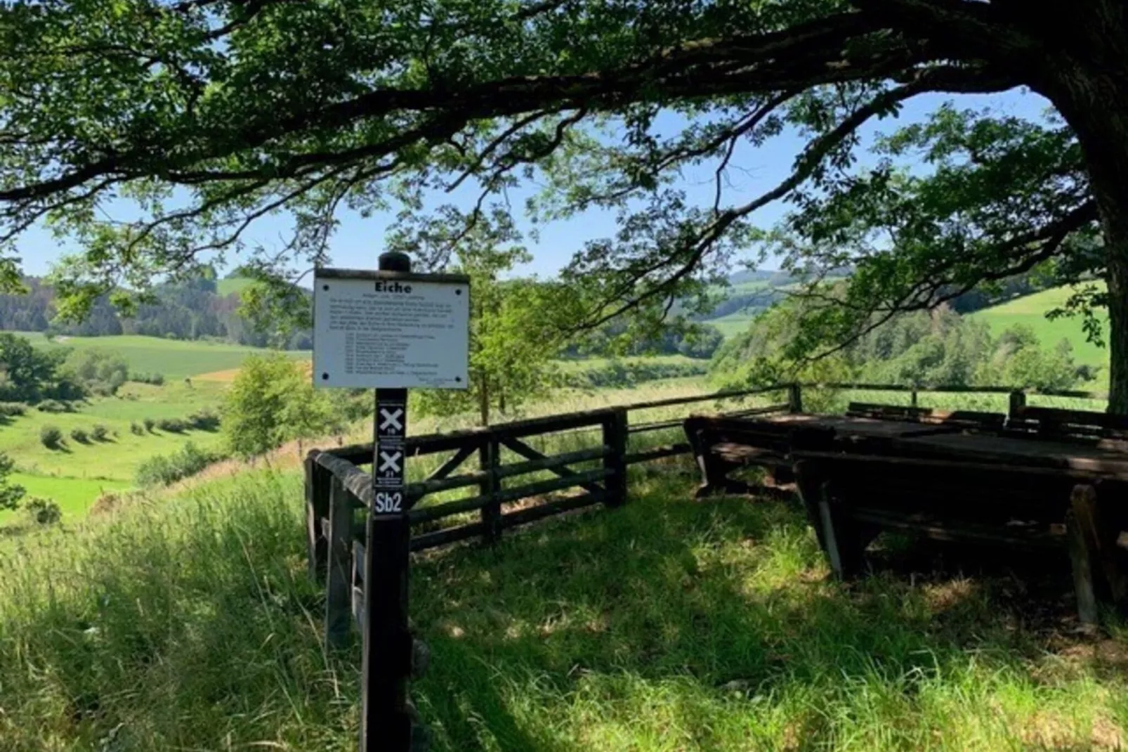 Am Oberen Berge-Gebieden zomer 1km